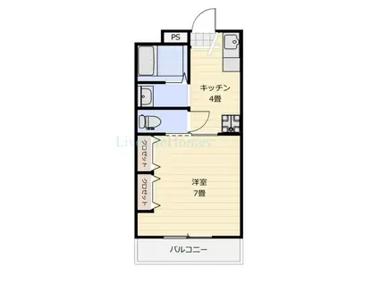 リブライフ蔵本(1K/2階)の間取り写真