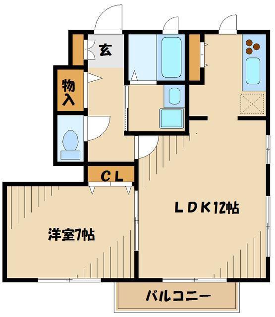 イージスα(1LDK/1階)の間取り写真