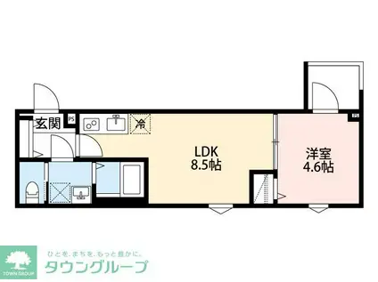 エルシーク大宮(1LDK/3階)の間取り写真