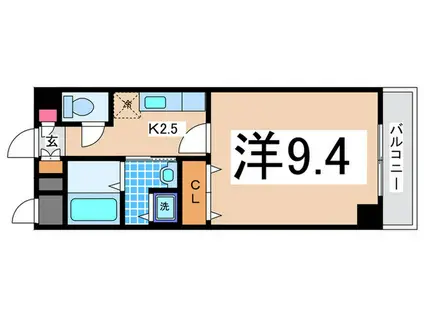 コンフォートエヌズ(1K/6階)の間取り写真