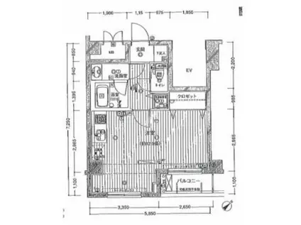 コンフォラス千石(ワンルーム/7階)の間取り写真