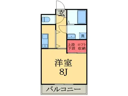 エクセルⅥ(1K/3階)の間取り写真