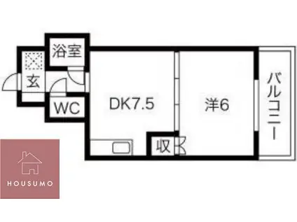 おおきに北大阪リバーフロントAP(1DK/10階)の間取り写真