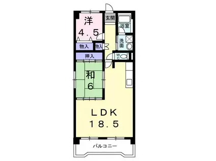 リバーサイドA(2LDK/1階)の間取り写真