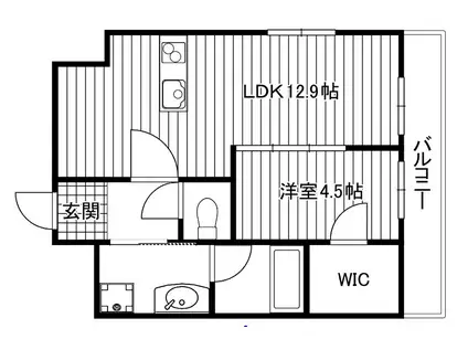 ベラジオ雅び京都河原町(1LDK/2階)の間取り写真