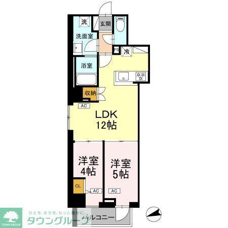 ロイジェント南池袋(2LDK/3階)の間取り写真