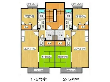 サラマンカ(2LDK/1階)の間取り写真