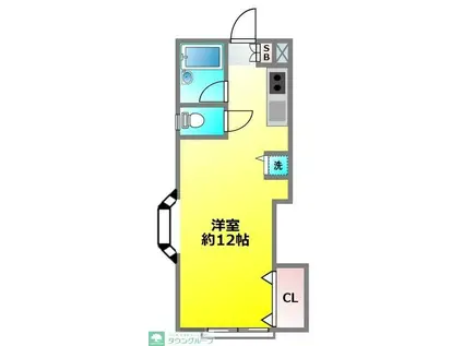 グレーコートむさしの(ワンルーム/2階)の間取り写真