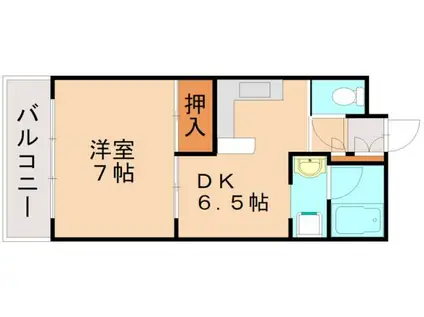 BON TOUR III番館 (1DK/4階)の間取り写真