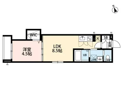 ROBOT HOME新八柱II(1LDK/3階)の間取り写真