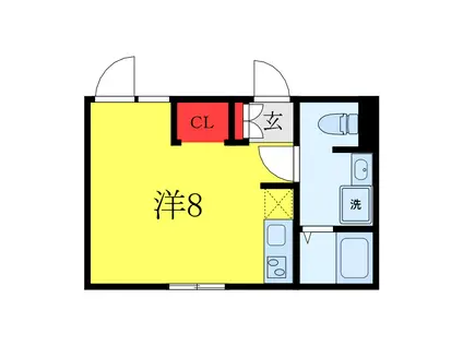 アトリオフラッツ西池袋(ワンルーム/2階)の間取り写真