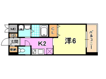 KHKコート板宿(1K/8階)の間取り写真