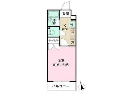 スカイパレス中村橋I(1K/3階)の間取り写真