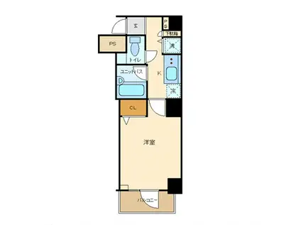 スカイコート銀座東壱番館(1K/2階)の間取り写真