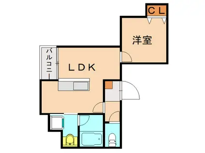 SWEET ALYSSUM MUGINO I(1LDK/1階)の間取り写真