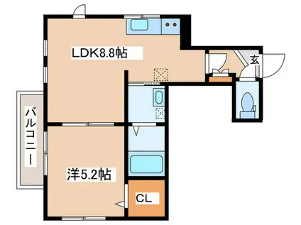 グレイス(1LDK/2階)の間取り写真
