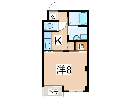 メゾンエスポワール(1K/2階)の間取り写真