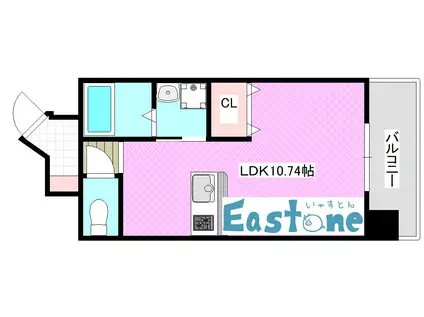サンハイツ下荒田(ワンルーム/2階)の間取り写真