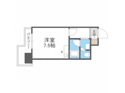 ノースビレッジ本江(ワンルーム/10階)の間取り写真
