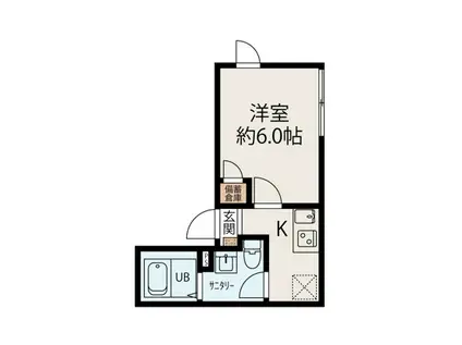 CIEL町屋(1K/3階)の間取り写真