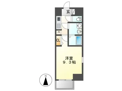 アデグランツ上前津(1K/5階)の間取り写真