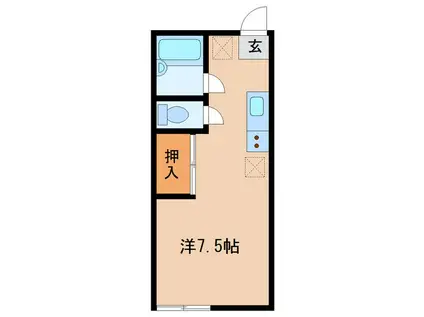 センチュリーウィル(ワンルーム/2階)の間取り写真