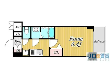 プレサンス新大阪ジェイズ(1K/9階)の間取り写真