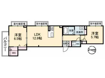 シャーメゾンクオーレ(2LDK/2階)の間取り写真