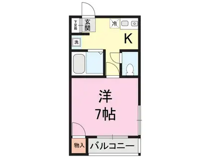 SAJA-SKY2ND(1K/2階)の間取り写真