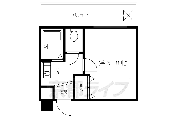 パルコーポ大宮(1K/2階)の間取り写真