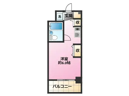 コスモハイム元住吉(ワンルーム/4階)の間取り写真