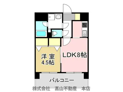 エルグランディ(1LDK/4階)の間取り写真