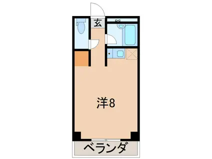 タカラビル(ワンルーム/5階)の間取り写真