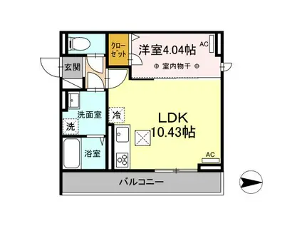 花さがみ野(1LDK/3階)の間取り写真