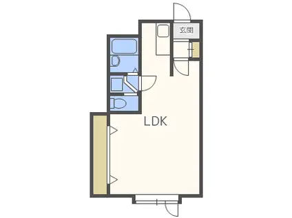 Vハウス(1K/3階)の間取り写真