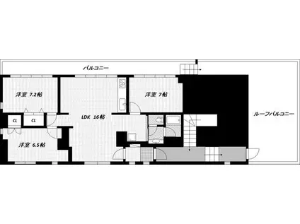 第一ビル(3LDK/5階)の間取り写真