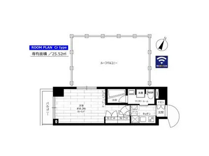 グランドコンシェルジュ大森本町IIアジールコート(1K/3階)の間取り写真