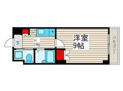 カモミール(1K/2階)の間取り写真