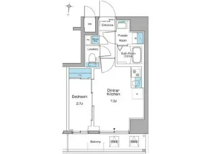 ルフォンリヴェント清澄白河(1DK/10階)の間取り写真