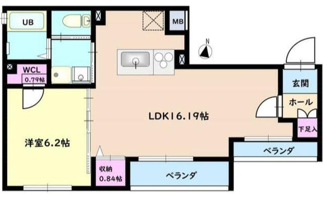 GRAND ETE(1LDK/3階)の間取り写真