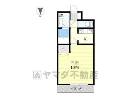 MRR宇都宮(1K/9階)の間取り写真