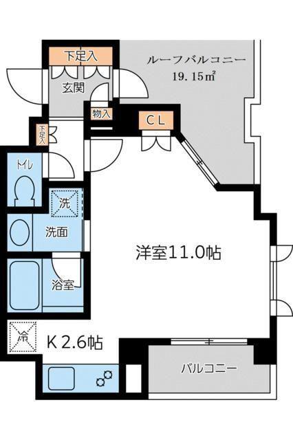 シティスパイア若松町(ワンルーム/5階)の間取り写真