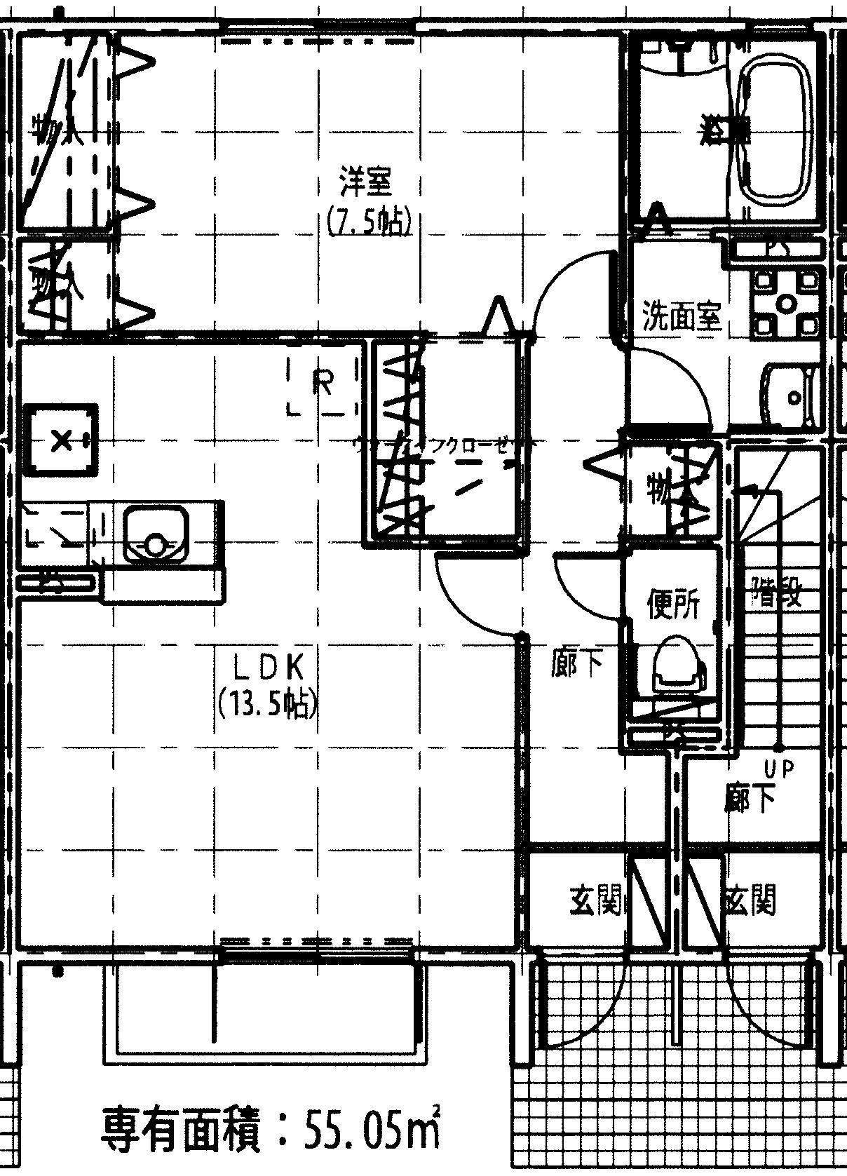クレシアライフ(1LDK/1階)の間取り写真