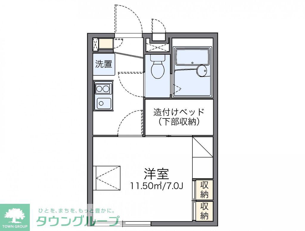レオパレスボンボニエール(1K/2階)の間取り写真