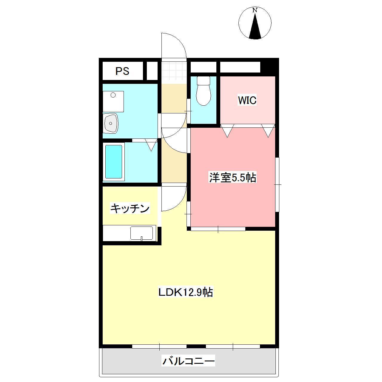 第9渡邊ビル(1LDK/3階)の間取り写真