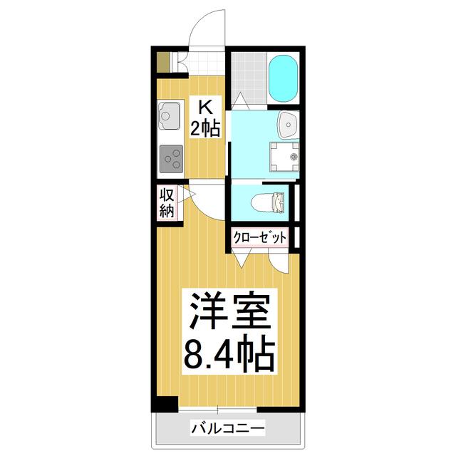 ALBA GRANDE(1K/1階)の間取り写真