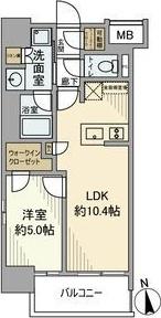 オープンレジデンシア今池(1LDK/7階)の間取り写真