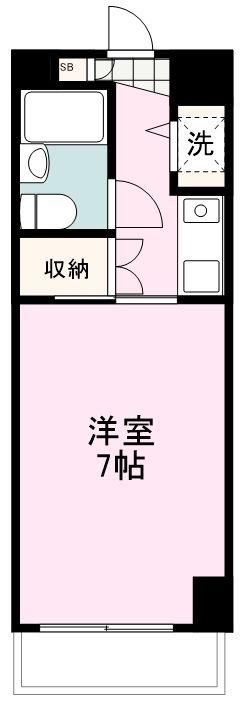 シャロン小手指(1K/4階)の間取り写真