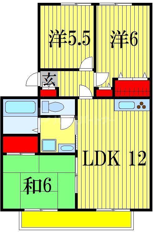 コアロード(3LDK/2階)の間取り写真