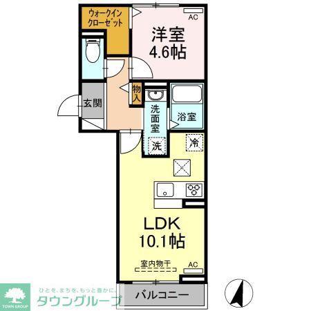 ダイヤモンドヒルズ並木(1LDK/3階)の間取り写真